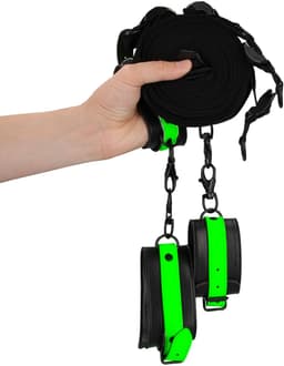 Shots - Ouch! Bevestigingsset voor Bedbindingen neon green/black — thumbnail 1