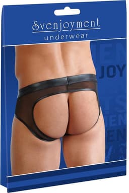 Wetlook Slip Met Open Achterkant - Zwart — thumbnail 8