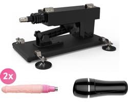 Jeremy Sex Machine voor Man en Vrouw met Dildo en Pocket Pussy – Complete Seksmachine Inclusief 2 Sex Toys – Neukmachine – Fuck Machine – Discreet Verzonden