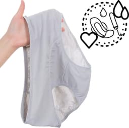 Eco-friendly Serie - Menstruatie Ondergoed - Grijs - Hoge Absorptie - 5XL — thumbnail 5