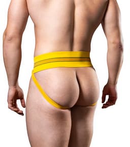 MM Sports The Original No. 10 Swimmer/Jogger Jockstrap 3 inch Yellow - MAAT S - Heren Ondergoed - Jockstrap voor Man - Mannen Jock — thumbnail 5