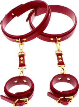 Taboom - Wrist To Thigh Cuff Set - Bondage / SM Cuffs Rood — thumbnail 3