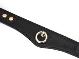 Liebe Seele - Demon's Kiss - Curved Collar Met Leash - Luxe En exclusief ontwerp - Zwart/Goud — thumbnail 2