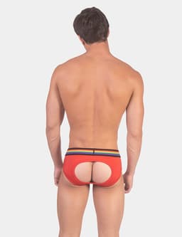 Barcode Berlin Backless Brief Pride Red - MAAT S - Erotisch Heren Ondergoed - Slip voor Man - Sexy mannen Slip — thumbnail 2