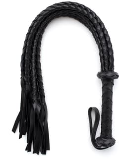 Smart Moves - Cat O Nine Flogger - Gevlochten - 75 cm - Zwart — thumbnail 1