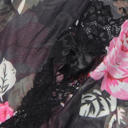 Zeloria Sexy Mesh Nachtjurk met Bloemenprint en Split – Transparante Lingerie Jurk met Kant en Slip – Verleidelijke Nightgown Dames – M — thumbnail 13