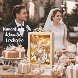 Romantisch geldcadeau met eeuwige bloemen en houten doos voor hem en haar — thumbnail 6