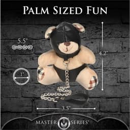 XR Brands AH119 - Hooded Teddy Bear Keychain - Tan — thumbnail 7