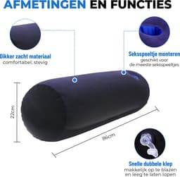 Heuts Goods Sex Kussen® - Sex Kussen - Cilinder - Sex Meubel - Sex Pillow - Seksspeeltjes voor koppel - Opblaasbaar Seks Kussen - Voor Mannen & Vrouwen - Seksspeeltjes — thumbnail 3
