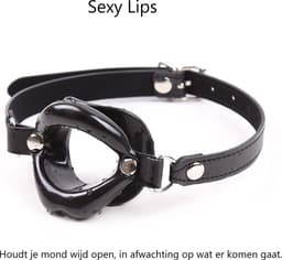 Erodit® Sexy Lips open mond gag - Siliconen Zwarte lippen gag - Fetish gag - Open mond gag - Mond gag - O-ring gag - SexToy - BDSM - Sex bondage spel mannen - Erotiek - Seks speeltjes koppels - Mannen - Vrouwen — thumbnail 6