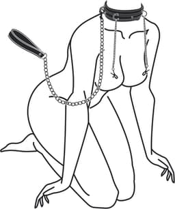 EasyToys - Fetish Set met Halsband en Tepelklemmen - Duurzaam - Bondage Set - Rollenspel Erotiek - BDSM Set - Puppy Play - Bondage Sex Toys voor Vrouwen en Mannen - Tepelklemmen voor Mannen - Erotisch Spel - Zwart — thumbnail 3