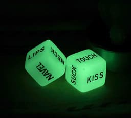 Erotische dobbelstenen - Glow in the Dark - 2 dobbelstenen - Voorspel - Seks - Sex - Relatie - Spannend - Kamasutra-  Erotisch - Erotiek - Dobbelsteen — thumbnail 2