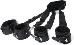 Bondage set Restraints For Limbs on bed - Zwart — thumbnail 2