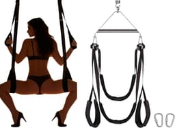 Seksschommel Verstelbaar en Zeer Sterk Voor Optimale Ondersteuning – Sex Stoel Love Swing Met Comfortabel en Stevig Design – BDSM Schommel Belastbaar Tot 120 kg Voor Veilig Gebruik | Premium Kwaliteit Voor Intieme Ervaring — thumbnail 3