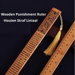 Houten Straf Liniaal 50 cm – BDSM Liniaal – Wooden Discipline Ruler – Spanking Paddle voor Fetish & Rollenspel — thumbnail 2