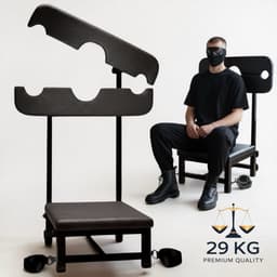 BUM BLING® Sex Stoel - Sex Chair - BDSM Meubel - Zwart - Verstelbaar - Met Voetboeien — thumbnail 1