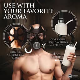 Gasmaskerset - Overload - Stroker - Zwart - Gas Masker Set Voor Ademspel — thumbnail 2