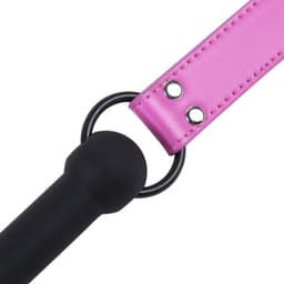 Banoch - mondknevel recht siliconen - roze bit gag - bondage — thumbnail 2