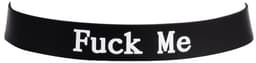 Rimba - Halsband - Collar Met Tekst - FUCK ME - Siliconen - Zwart — thumbnail 10