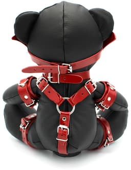 Kiotos Leather - EDDY de BDSM Teddybeer - Red Spankee - Leder — thumbnail 6