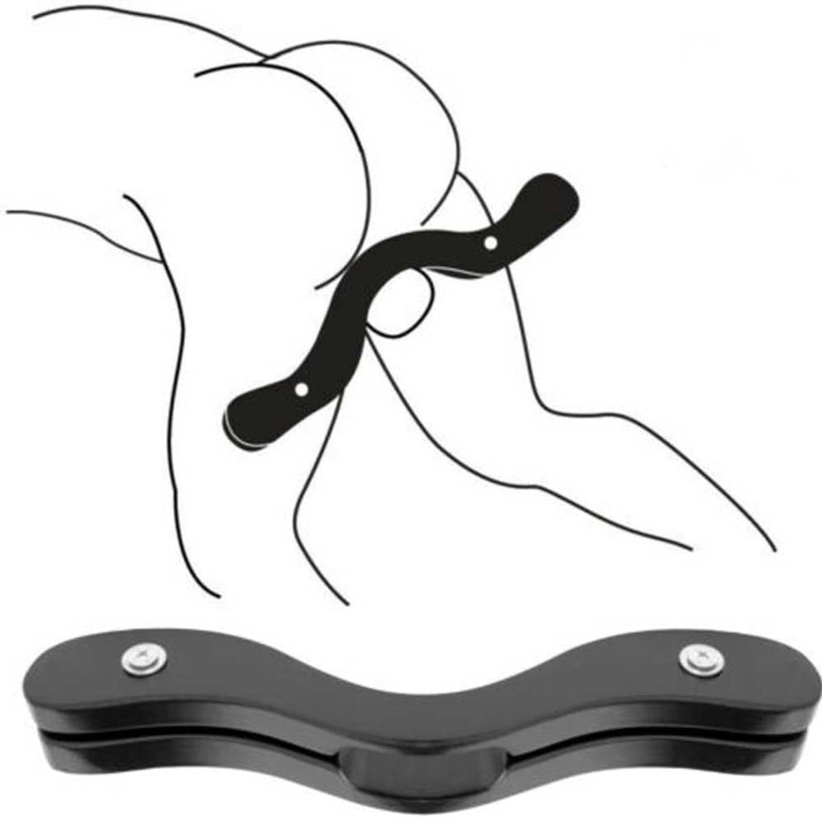 Ballen Crusher - Hout - Zwart - BDSM - Heren - Scrotum — afbeelding 1