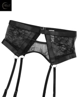 Luxe Lingerieset Dames – Lingerie Erotisch – Sexy Lingerie – 4-delige set – Kant – Lingerie Setje – Verleidelijke BH met Jarretels, Hoge Taille String & Kousen – Sexy Lingerie – Chique – Luxe –Boudoir Look – Kinky – Erotisch – Maat XS/S, M, L, XL — thumbnail 9