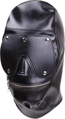Banoch - Gimp/3 Black - zwart bondage masker van pu leer - bdsm — thumbnail 3