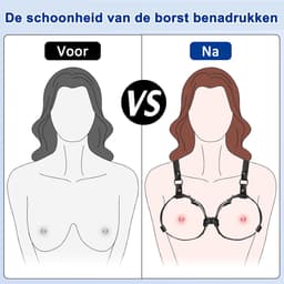 DOWO® - Body Bondage - Borstboeien - Kleding Accessoires - Sexy Lingerie - Erotiek Riem - Bondagesets - SM BDSM - Leer- Harnas Vrouwen - Sextoys voor vrouwen - One Size — thumbnail 7