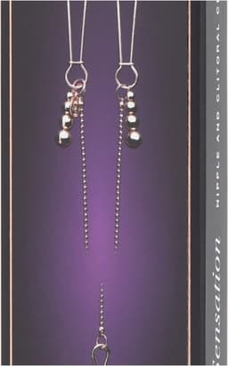 Fifty Shades All Sensation Tepelklemmen en Clitorisklem - Goud — thumbnail 11