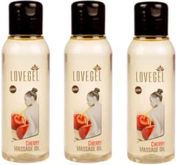 Lovegel - Erotisch massage olie - Kers - 100 ml - 3 Stuks — thumbnail 1