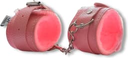 JT Products Bondage Handboeien Roze Erotiek Set voor BDSM - Seksspeeltjes Set Voor Koppel - Lederen Handboeien & Metalen Ketting - Sex Toys Kado - Seks Cadeau Hem & Haar - Kinky Cadeautjes Volwassenen - Erotisch Verjaardag Cadeautje Mannen & Vrouw — thumbnail 1