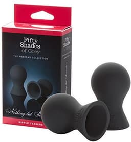 Fifty Shades Nipple Suckers - Siliconen Tepelzuigers - Zwart — thumbnail 2