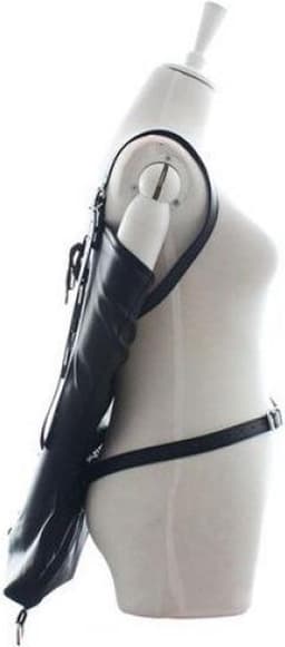 Kunstleren Armbinders - Zwart — thumbnail 1