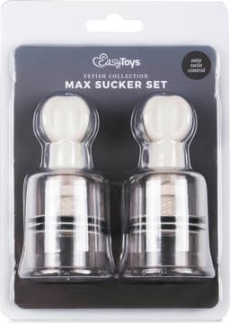 EasyToys - Tepelzuigers Medium - Tepelzuigers Set voor Mannen en Vrouwen - BDSM - Sex Toys voor Vrouwen - Seksspeeltjes - Clitoris Stimulator - 2 stuks - Transparant — thumbnail 2