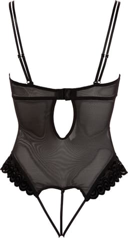 Zwarte String body met afneembare cups en kruis — thumbnail 3