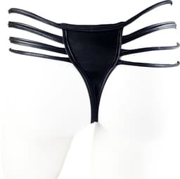 BamBella ® - String - Maat L/XL Zwart SM kleding BDSM met rits erotische heren kleding ondergoed lingerie onderbroek zwart — thumbnail 4