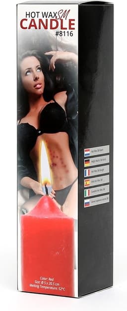 Bondage Play - Hot Wax BDSM Kaars - Rood - Erotische Speeltjes - Koppels - SM — thumbnail 2