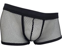 BamBella® Boxer short XS/S -kant voor mannen - doorzichtig Erotische Sexy Lingerie Heren - Zwart mannen ondergoed slip