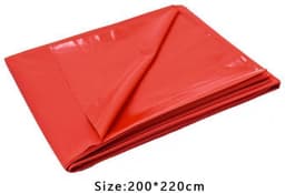 Kiotos - PVC Lak Sex Laken - Rood — thumbnail 3