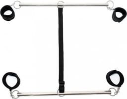 Rimba - Dubbele Spreader bar Met Zachte Boeien - Zwart — thumbnail 3