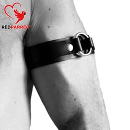 Leder bovenarm armband - BDSM - Leer - Verstelbaar - One size — thumbnail 1
