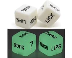 CHPN - Lichtgevende erotische dobbelstenen - Glow in the dark sex dobbelstenen - Voorspel - 2 dobbelstenen - Etotiek - Sextoy