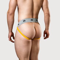MM Sports Original Edition Swimmer/Jogger Jockstrap 2 inch Yellow - MAAT L - Heren Ondergoed - Jockstrap voor Man - Mannen Jock — thumbnail 4