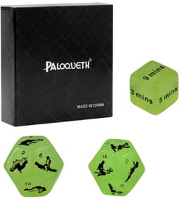 Paloqueth® Erotische Dobbelstenen Set - Glow in the dark - erotiek - Seks spel voor Koppels - Verschillende Standjes - Erotische Dobbelstenen - Seks Dobbelstenen - Erotisch Spel - Sex Dice - Bachelor gift - Vrijgezellenfeest - Erotische spelletjes — thumbnail 1