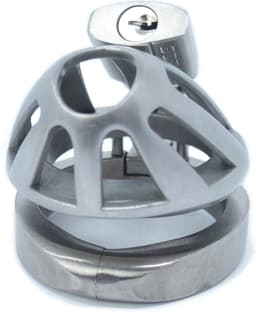 BON4Micro Erotiek BDSM Kuisheid Kuisheidskooien Hoge Kwaliteit zeer kleine Peniskooi Very Small Male Chastity Cage Stainless Steel — thumbnail 2