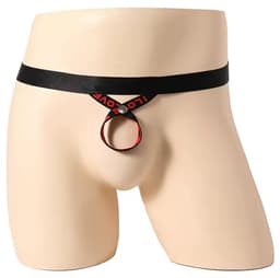 Open thong string met penis gat - BDSM - Erotische mannen slip - G-string — thumbnail 1