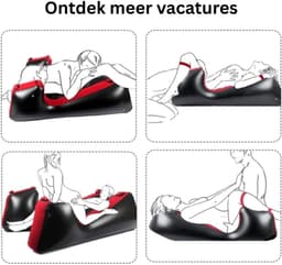 Sex Kussen - Meubel - Stoel voor Mannen & Vrouwen - BDSM - Rood en Zwart — thumbnail 5