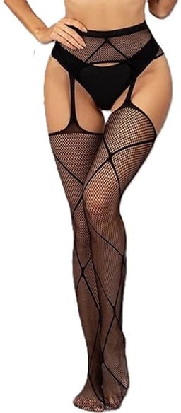 Erotische Erotische Panty Met Open Heupen I Jarretel I Lingerie II Sexy Erotisch Ondergoed I Open kruis I One Size I Zwart — thumbnail 1