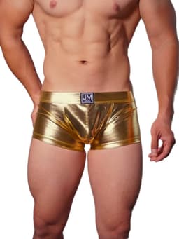 Heren Boxershort Goud - Sexy heren boxershorts erotiek - Trendy clubwear boxer mannen - Sexy men's boxer gold - maat S/M — thumbnail 1