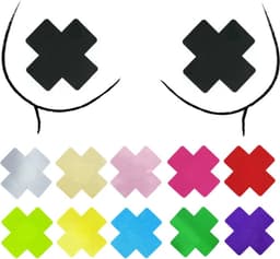 CHPN - Tepelcovers - Tepelsticker - Kiss me sticker voor op tepels - Zwart - Grappige tepel sticker - Tepels afplakken - Festival - Feest - Sexy - 1 paar — thumbnail 3